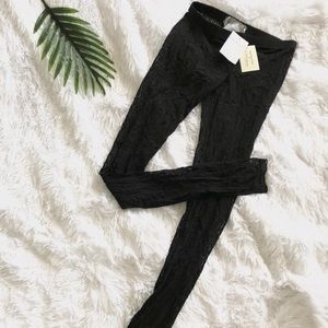 Guess jeans leggings tights animal print lace